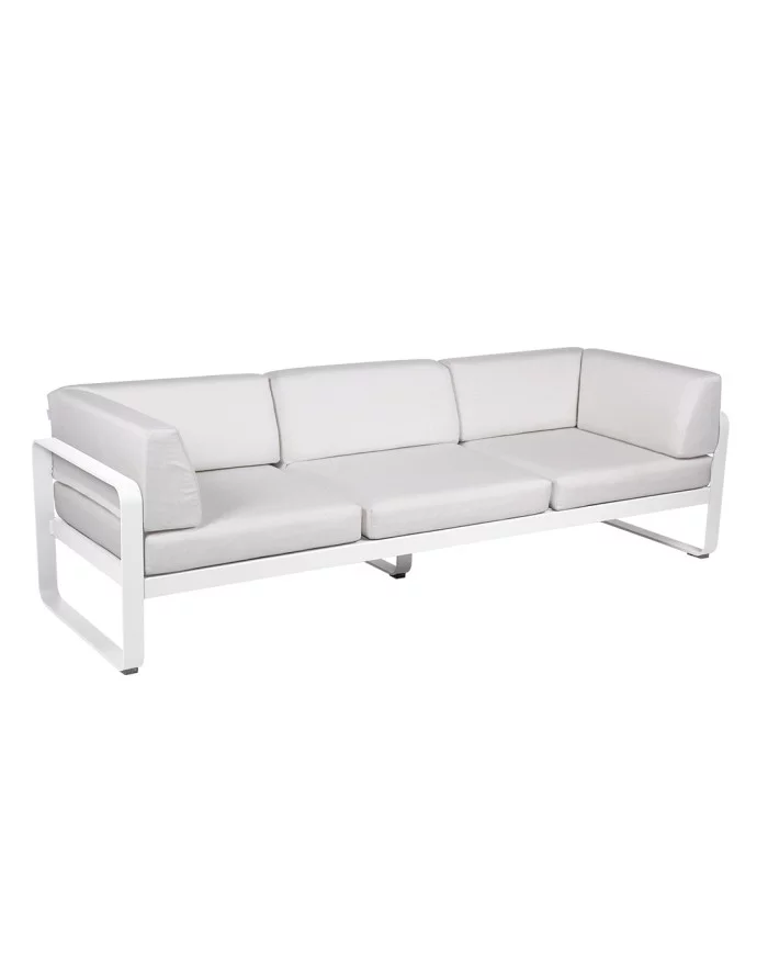 Club sofa 3 seater Bellevie Fermob white gray Fermob - 4